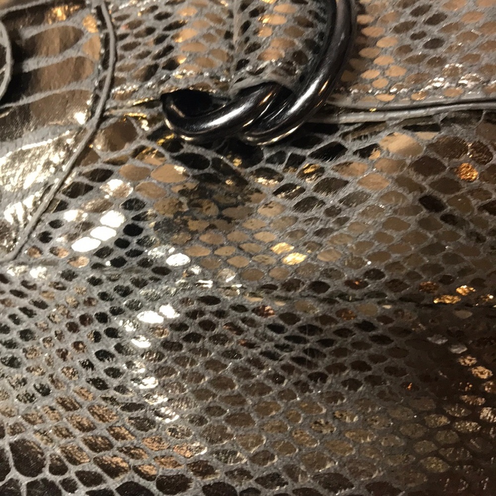 Cache Reptile Print Metallic Purse - image 7